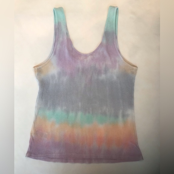 n:Philanthropy Multi-Pastel Tie Dye Ribbed Tank Top - Picture 4 of 6